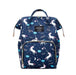 Diaper Bag Backpack - Unicorn Print Blue - Diaper & Mother Bags