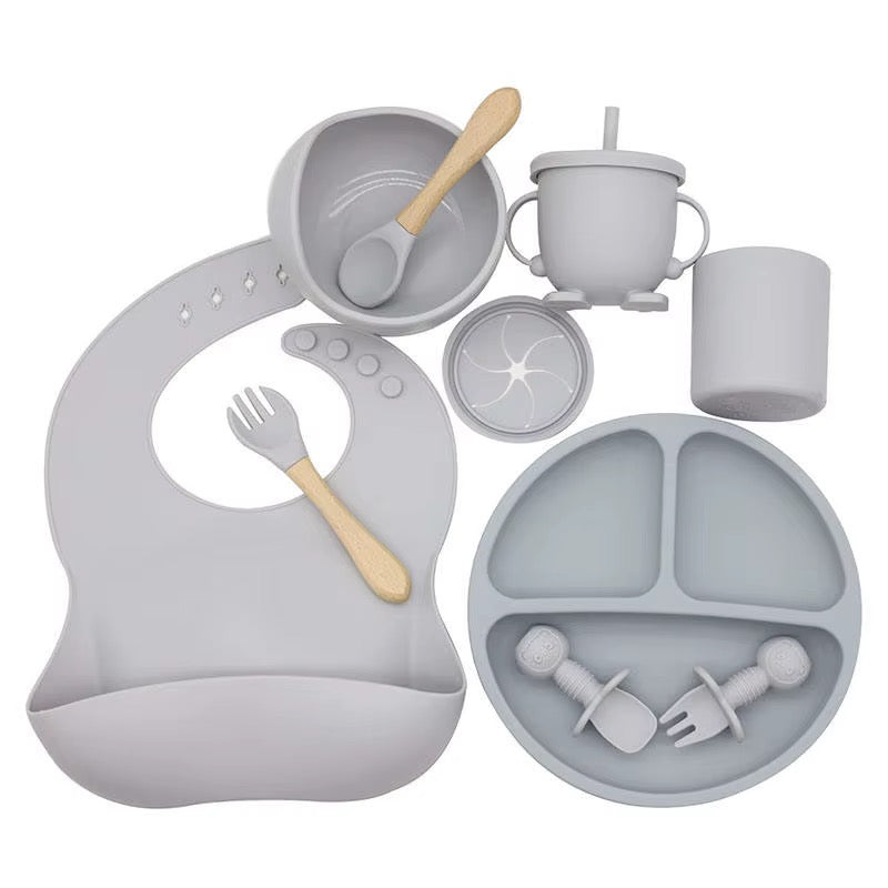 Silicone Baby Feeding Set BPA Free - 10 Pcs