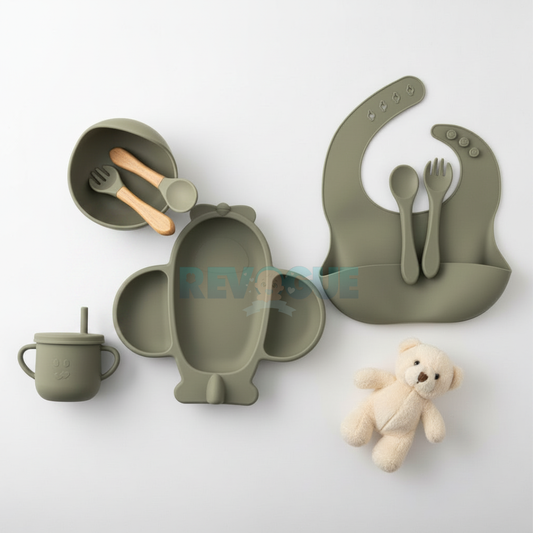 Silicone Baby Feeding Set BPA Free - 8 Pcs - Cutlery