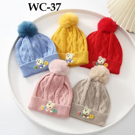 Winter Woolen Pom Pom Cap - Apparel