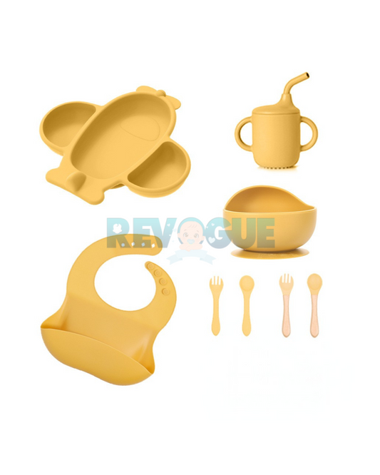 Silicone Baby Feeding Set BPA Free - 8 Pcs - Cutlery