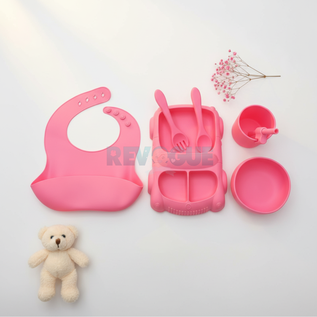 Silicone Baby Feeding Set BPA Free - 6 Pcs - Cutlery