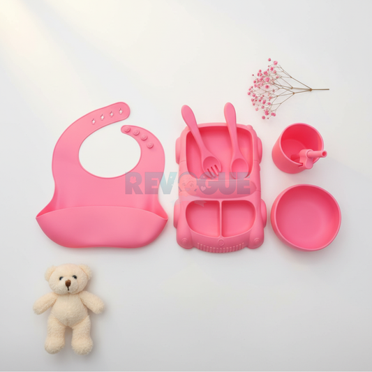 Silicone Baby Feeding Set BPA Free - 6 Pcs - Cutlery