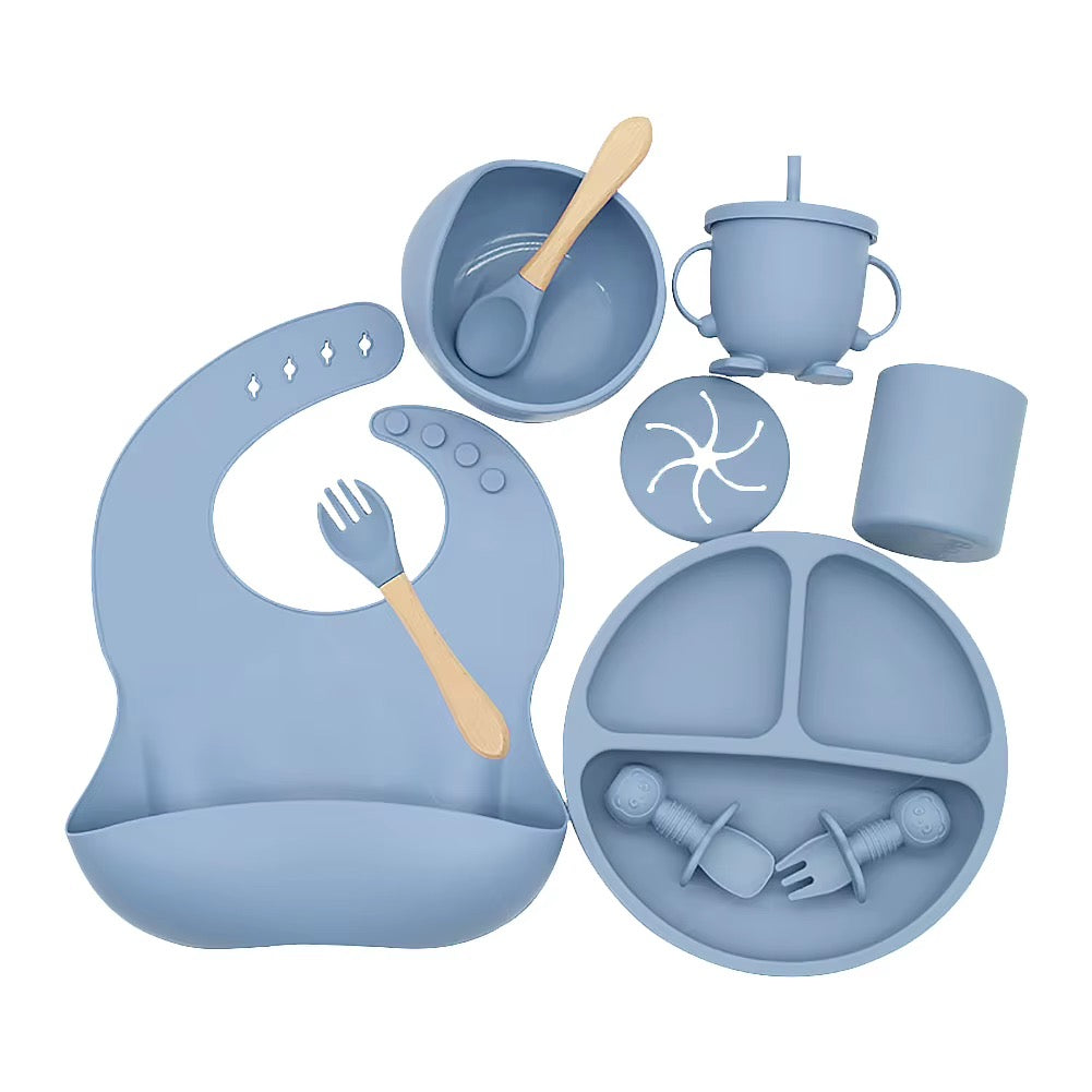 Silicone Baby Feeding Set BPA Free - 10 Pcs