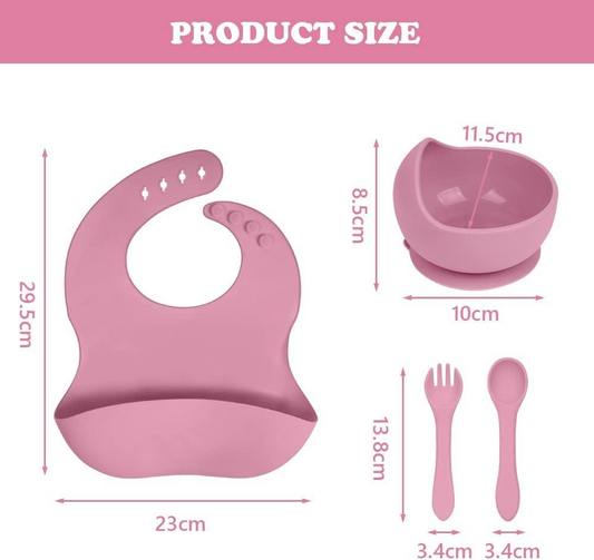 4Pcs Silicone Baby Feeding Set BPA Free - Cutlery