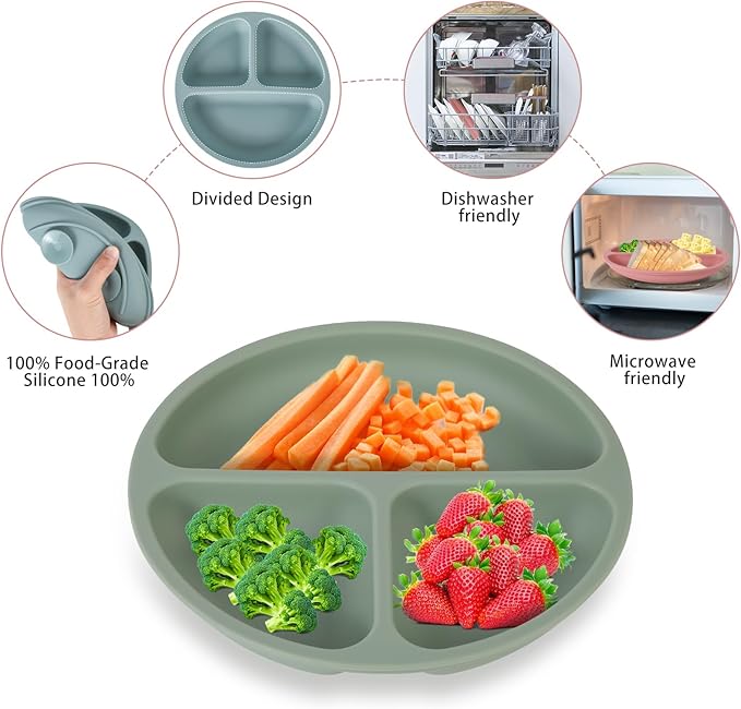 Silicone Suction Plate - Cutlery