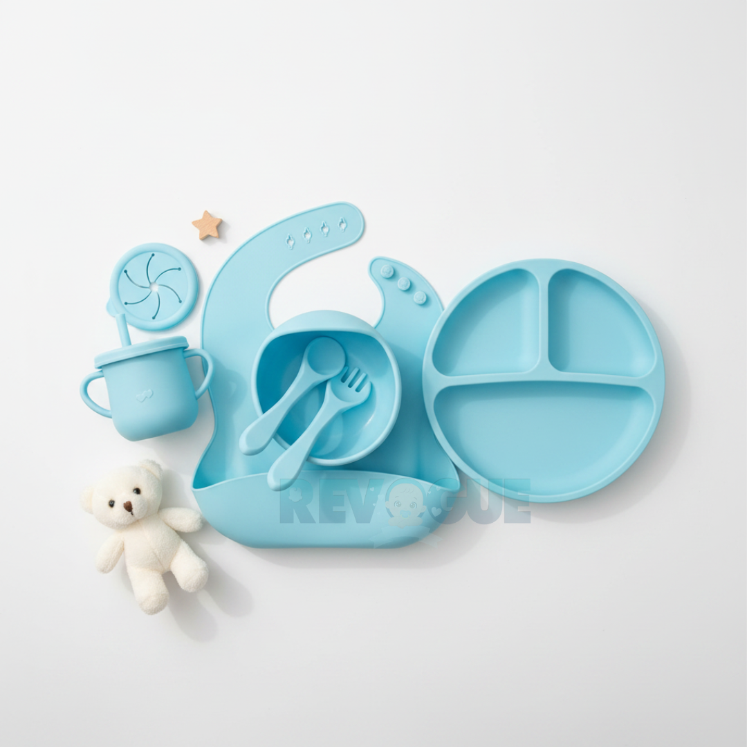 Silicone Baby Feeding Set BPA Free - 6 Pcs