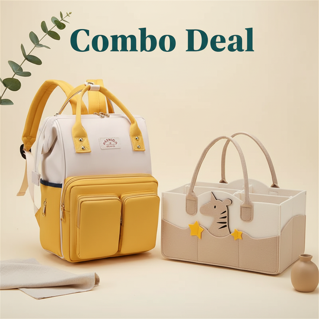 Combo Pack - Diaper Bag & Caddy Organiser
