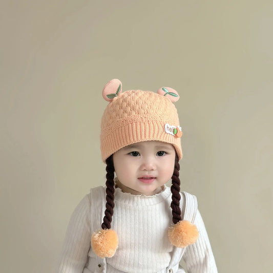 Winter Woolen Cap with Braids