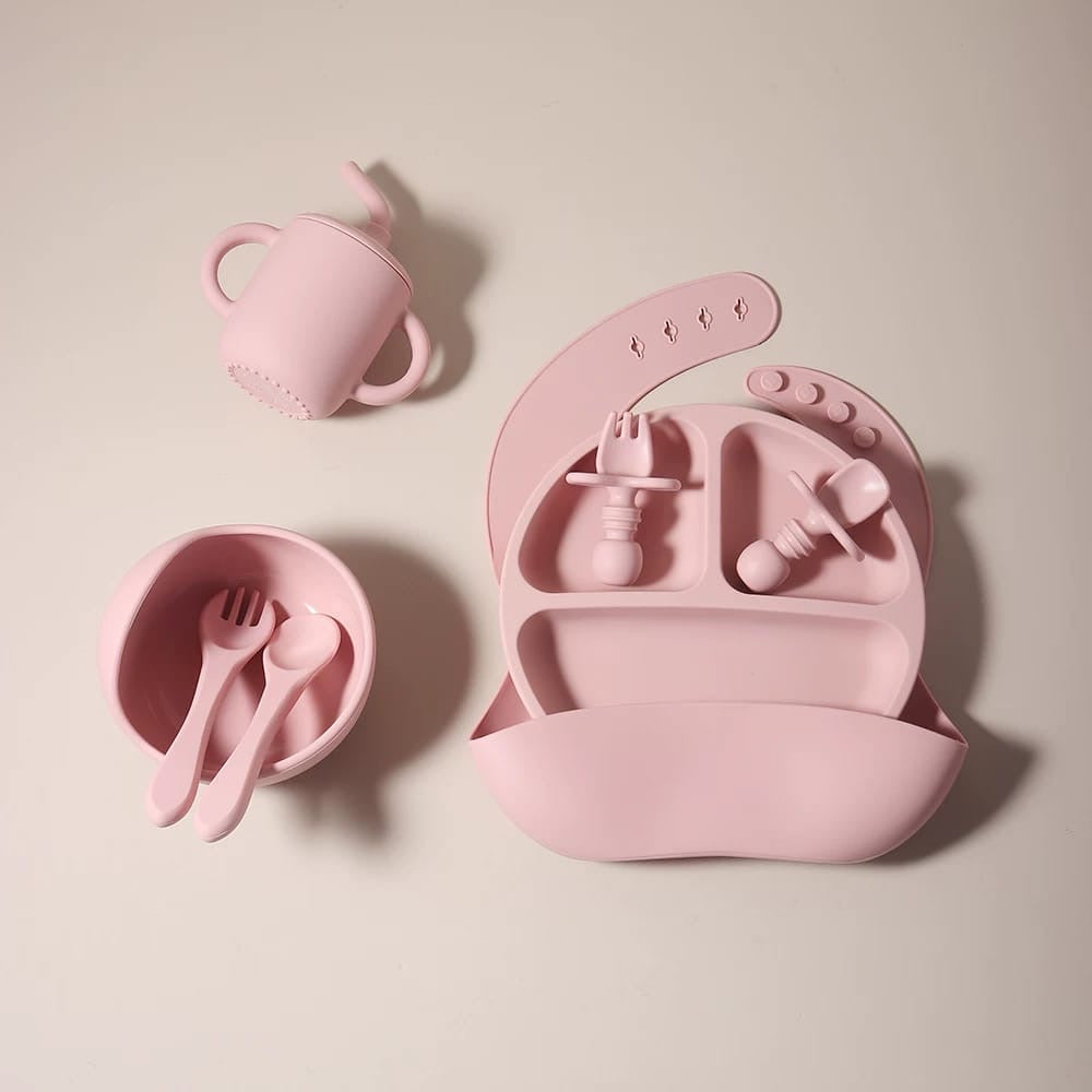 Silicone Baby Feeding Set BPA Free - 8 Pcs - Cutlery