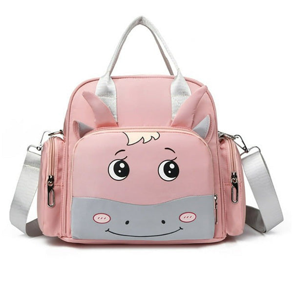 Multi-function Diaper Moo Bag Mother Backpack Cartoon Waterproof Diaper Bag - Baby Diaper Bag for Moms