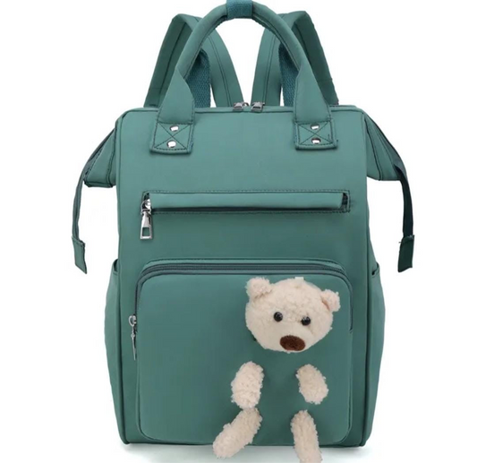 Diaper Bag Backpack Green Bear - Diaper & Mother Bags