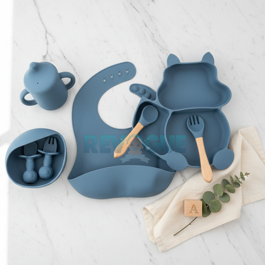 Silicone Baby Feeding Set BPA Free - 8 Pcs