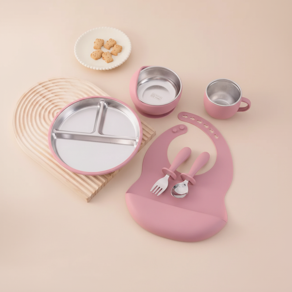 6 Pcs Stainless Steel Feeding Set