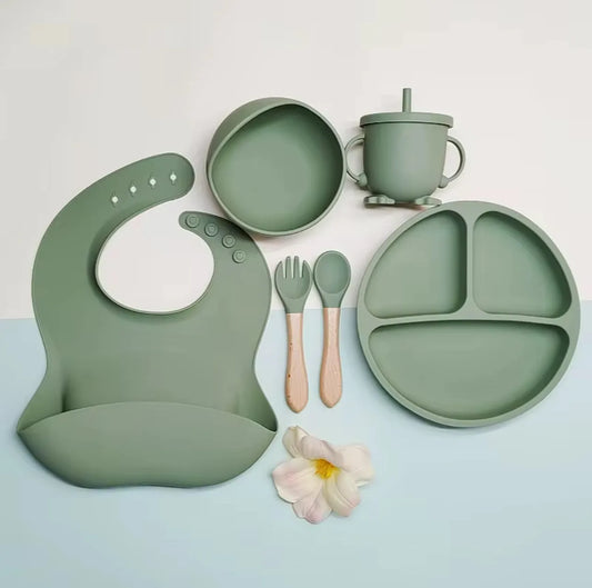 Silicone Baby Feeding Set BPA Free - 6 Pcs - Cutlery