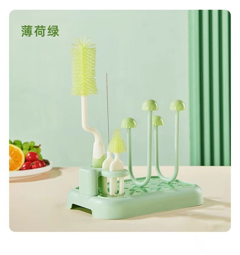 Bottle Drying Rack with Brushes - Cutlery