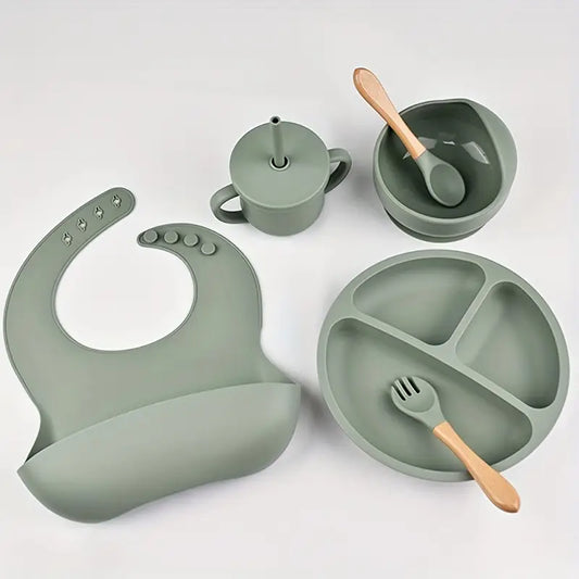 Silicone Baby Feeding Set BPA Free - 6 Pcs - Cutlery