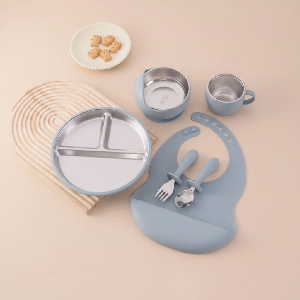 6 Pcs Stainless Steel Feeding Set