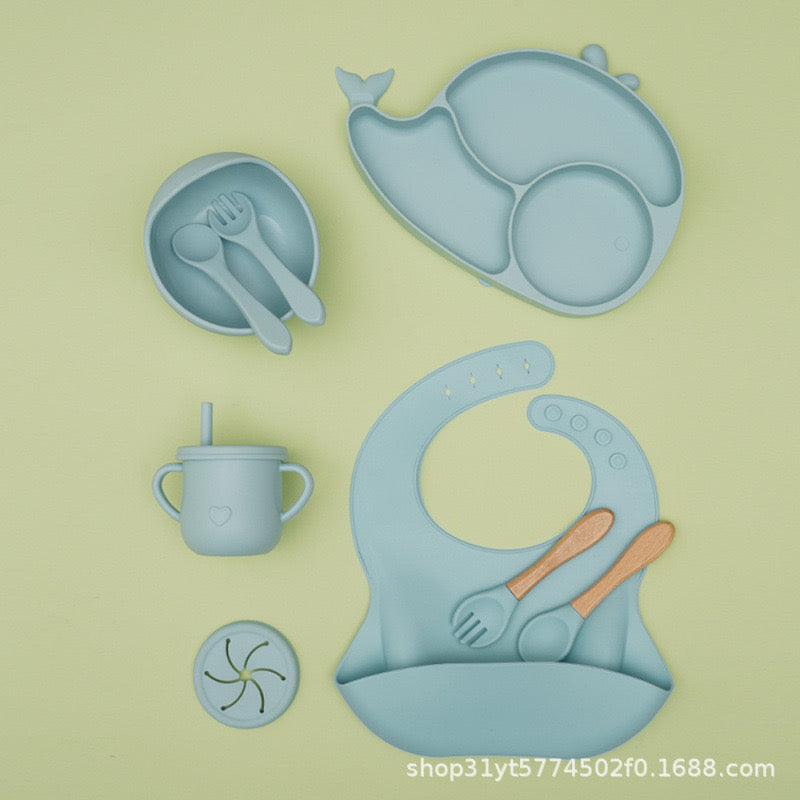 Silicone Baby Feeding Set BPA Free - 9 Pcs