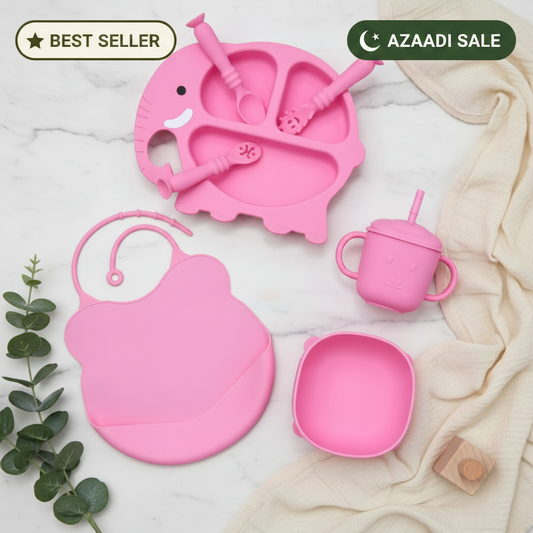 Silicone Baby Feeding Set BPA Free - 7 Pcs