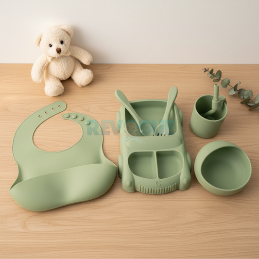 Silicone Baby Feeding Set BPA Free - 6 Pcs - Cutlery