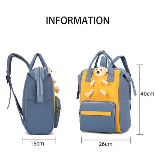 Diaper Bag Backpack Black Bear - Diaper & Mother Bags