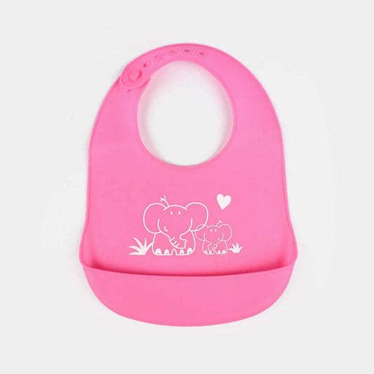 Waterproof Silicone Bib - Pink - Bibs