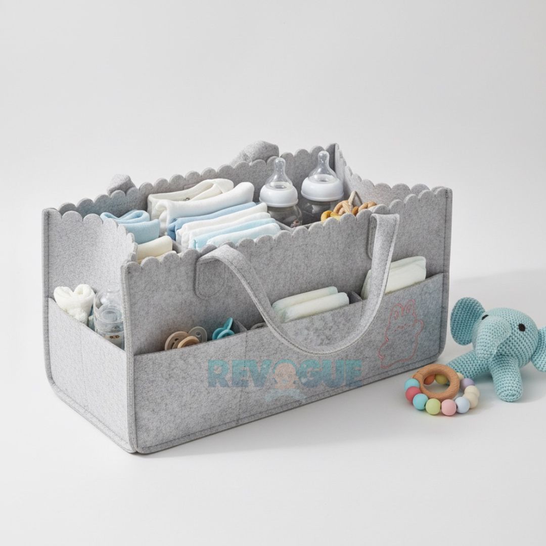 Baby Diaper Caddy Organizer  – Essential Bag For Nursery - Diaper & Mother Bags