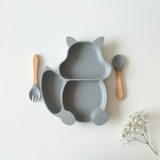 3Pcs Silicone Baby Feeding Set BPA Free