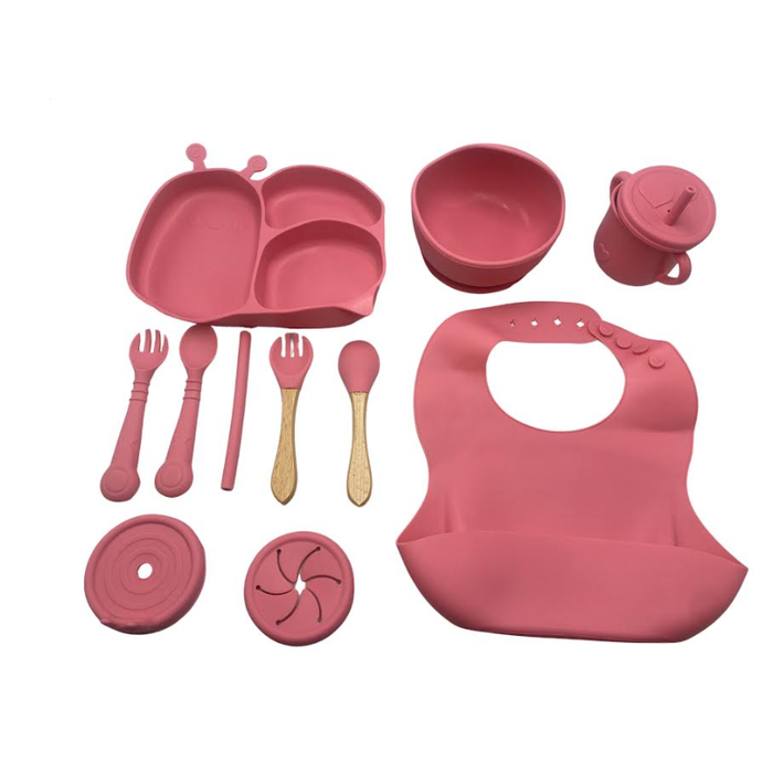 Silicone Baby Feeding Set BPA Free - 10 Pcs - Cutlery