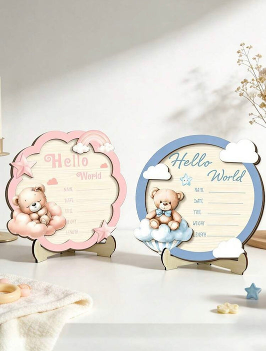 1pc Baby Announcement, Welcome Baby Sign