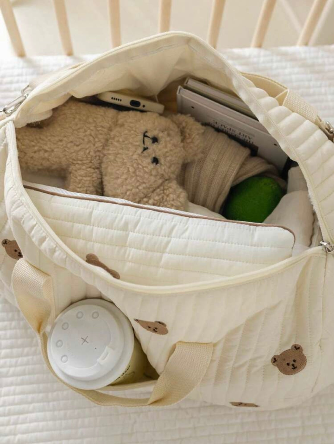 New Maternity Tote Bag - Diaper Mommy Maternity Duffle Bag Bunny & Bear Print