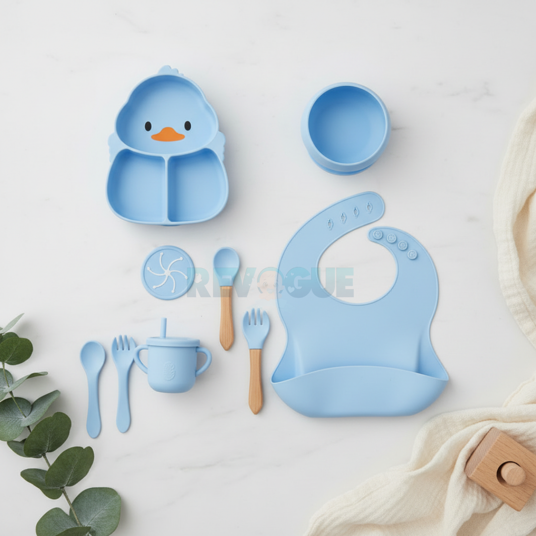 Silicone Baby Feeding Set BPA Free - 9 Pcs