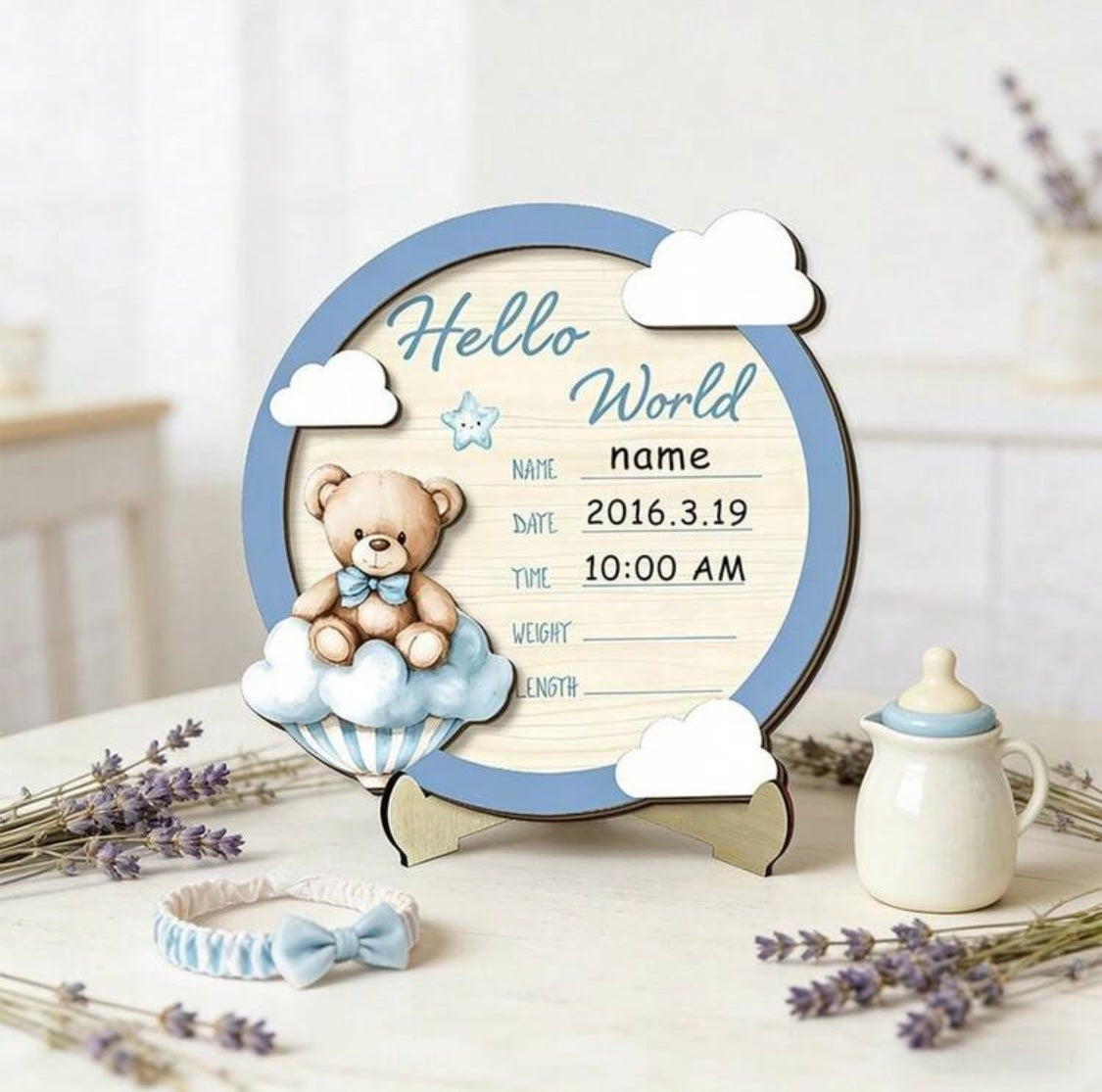 1pc Baby Announcement, Welcome Baby Sign