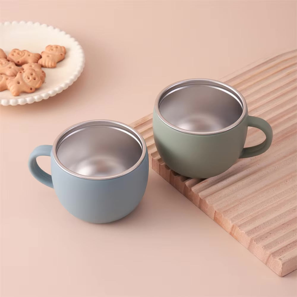 Stainless Steel Cup with Silicone Base - Cutlery