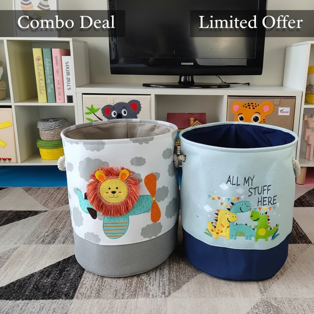 Combo Pack - Lion & Dino Laundry Baksets - Deals