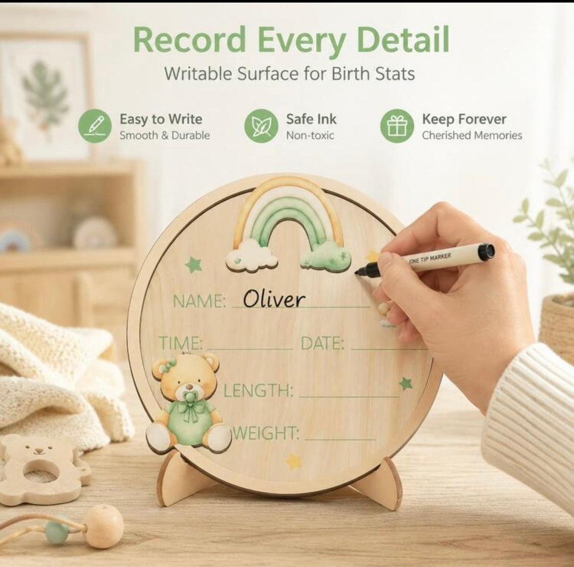1pc Baby Announcement, Welcome Baby Sign