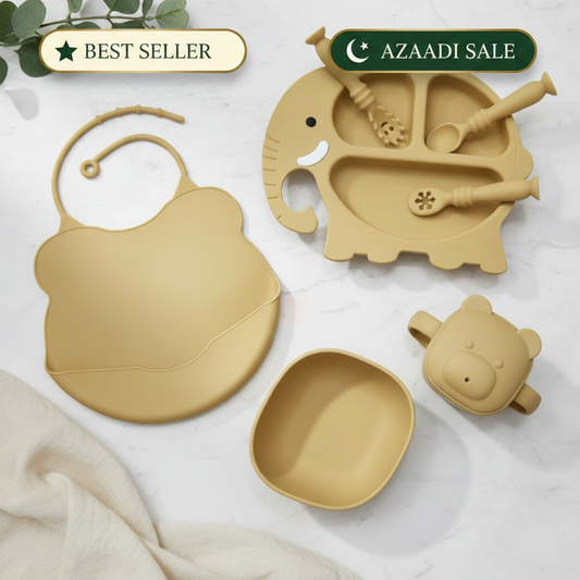 Silicone Baby Feeding Set BPA Free - 7 Pcs