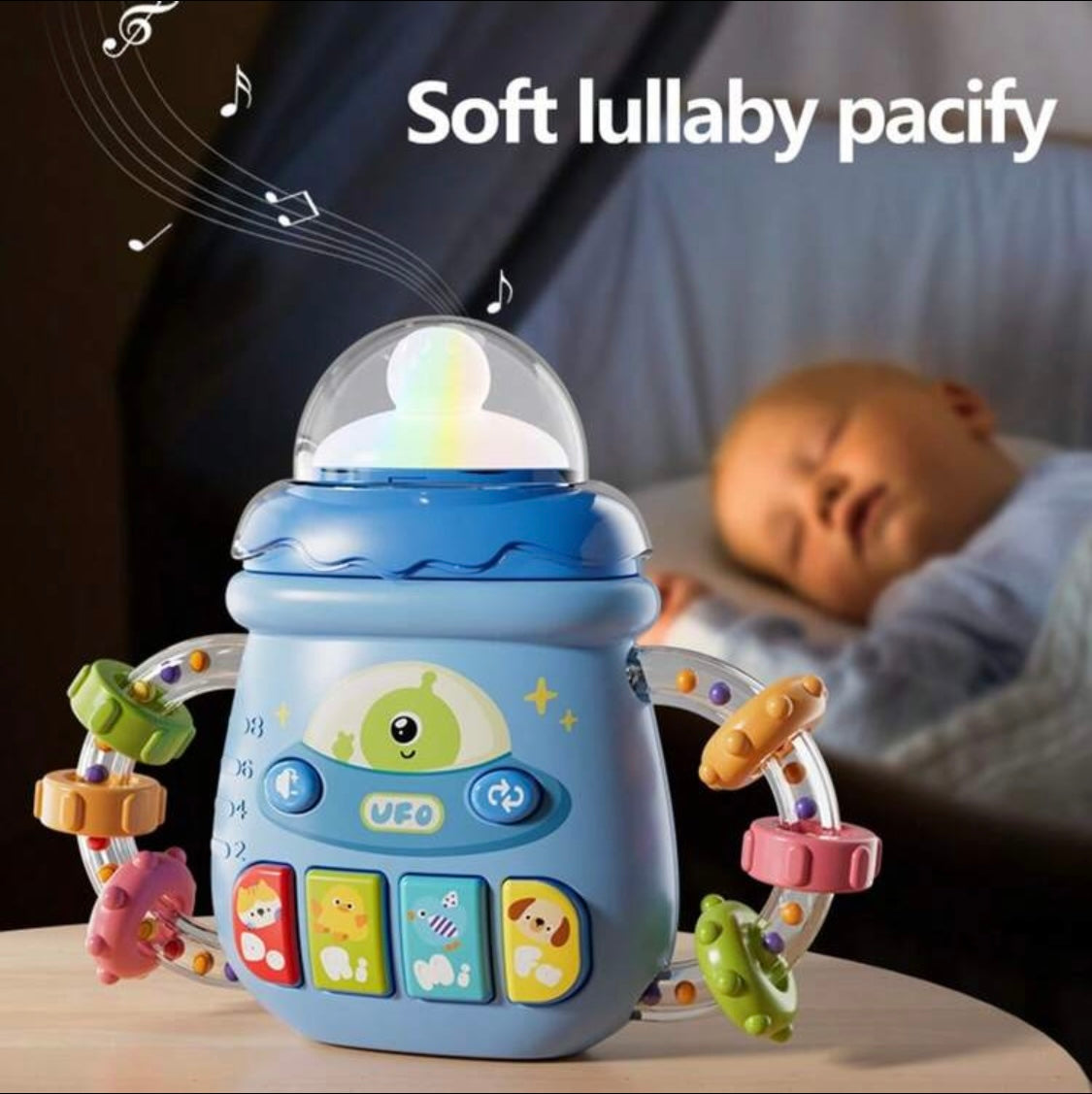 Musical Bottle with Rattles and Lights
