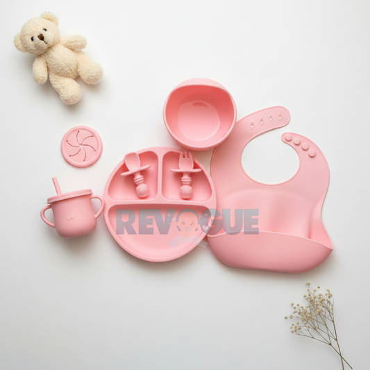 Silicone Baby Feeding Set BPA Free - 6 Pcs