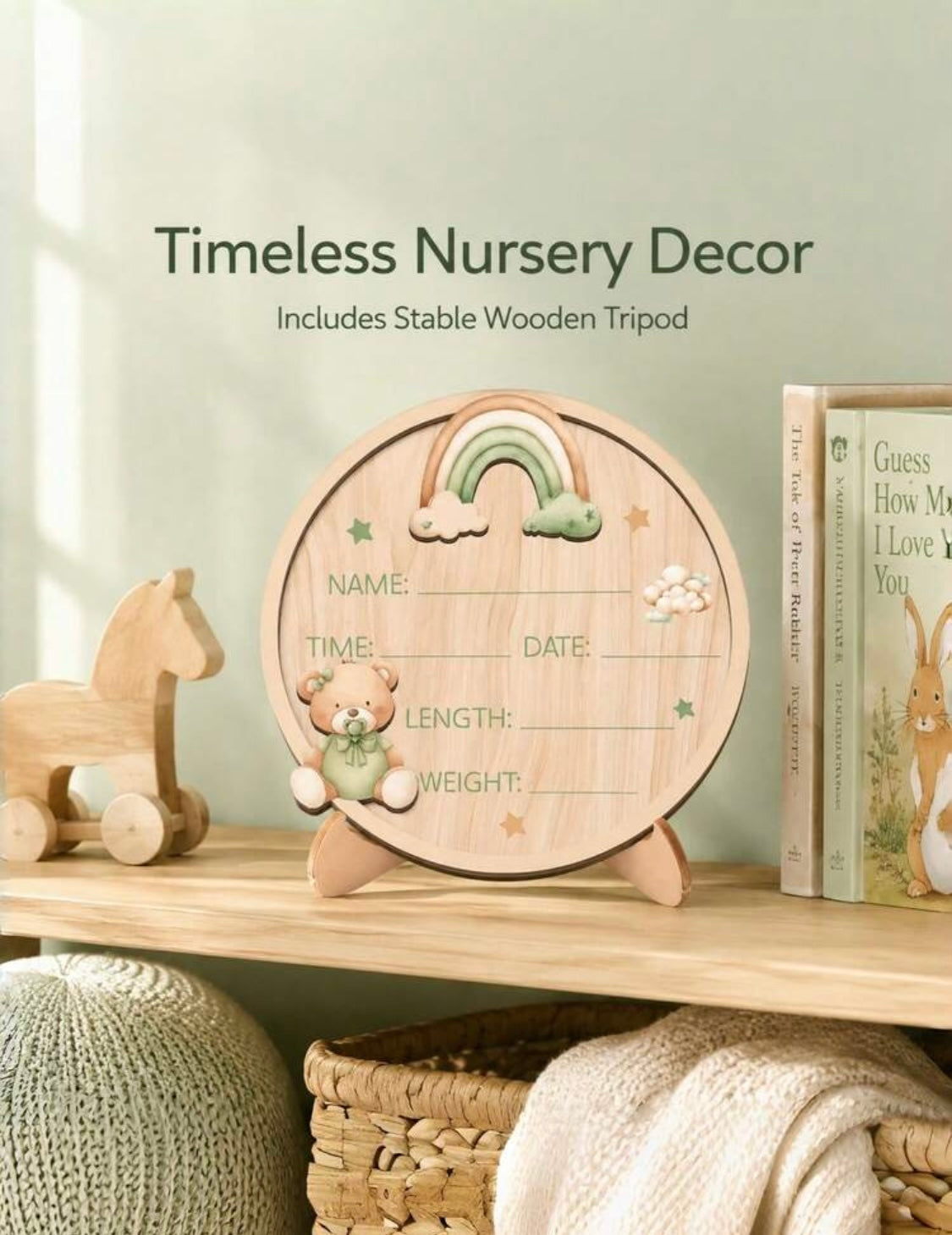 1pc Baby Announcement, Welcome Baby Sign