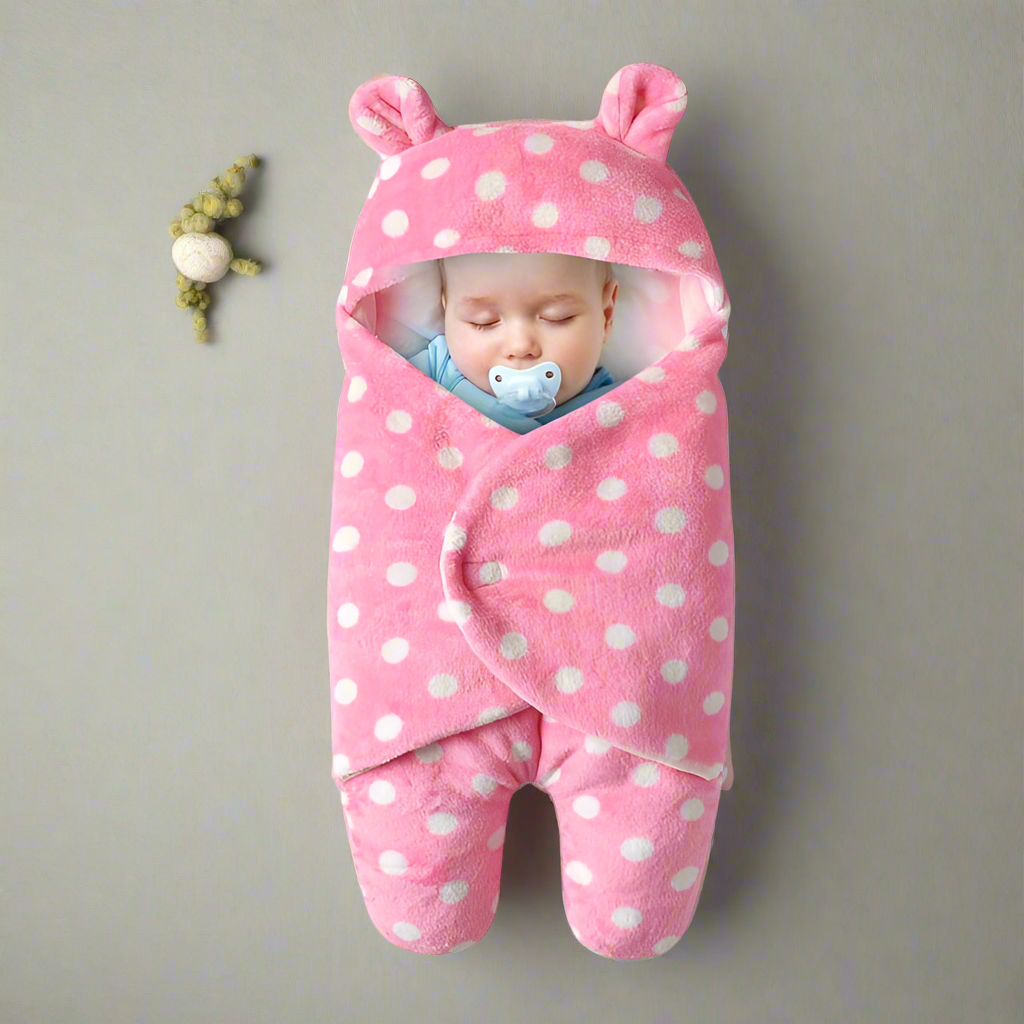 Winter Swaddle Wrap for Baby Girls - Polka dot - Swaddle Wraps