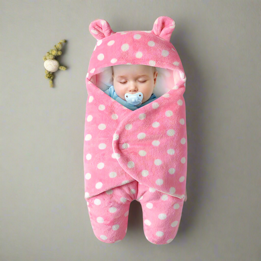 Winter Swaddle Wrap for Baby Girls - Polka dot - Swaddle Wraps