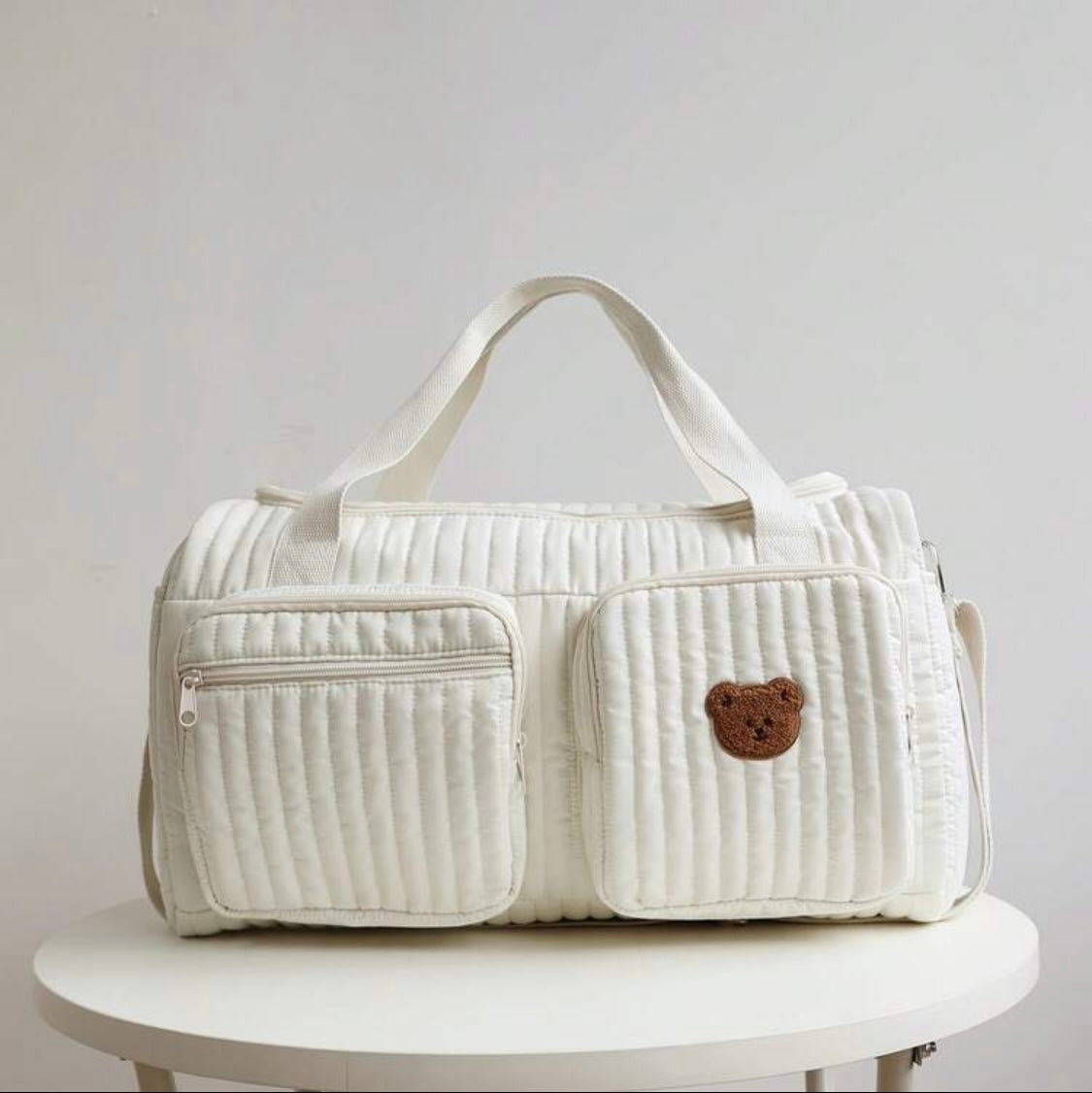New Maternity Tote Bag - Diaper Mommy Maternity Bag - Bear Print Duffle Bag