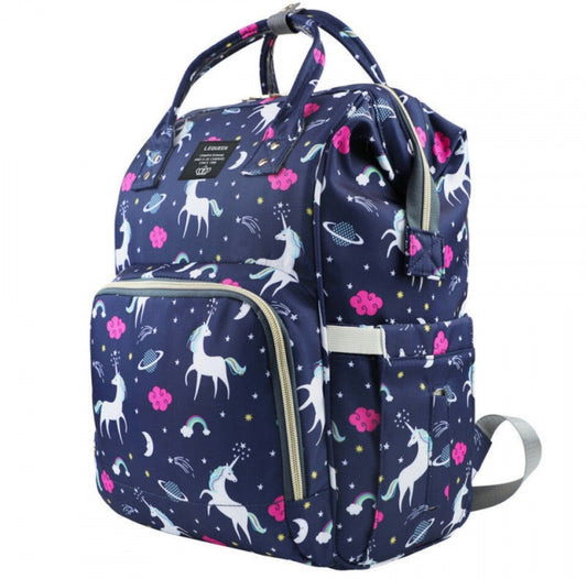 Diaper Bag Backpack - Unicorn Print - Diaper & Mother Bags