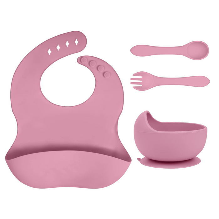 4Pcs Silicone Baby Feeding Set BPA Free