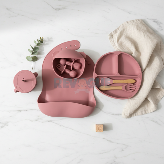 Silicone Baby Feeding Set BPA Free - 8 Pcs