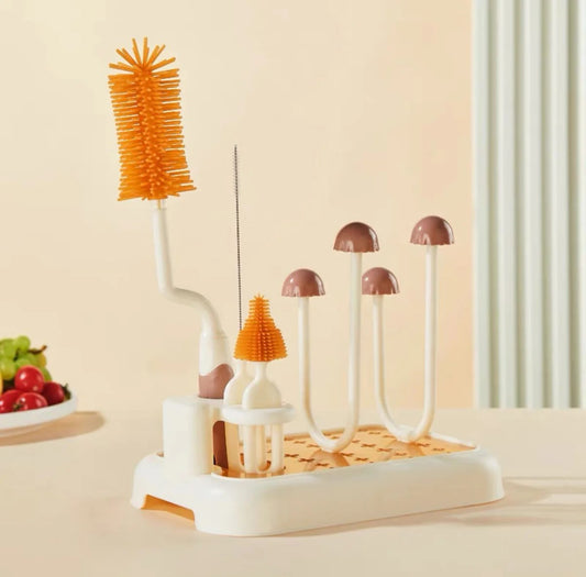 Bottle Drying Rack with Brushes - Cutlery