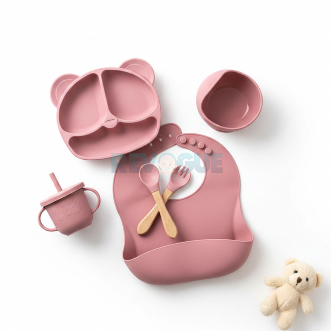 Silicone Baby Feeding Set BPA Free - 6 Pcs