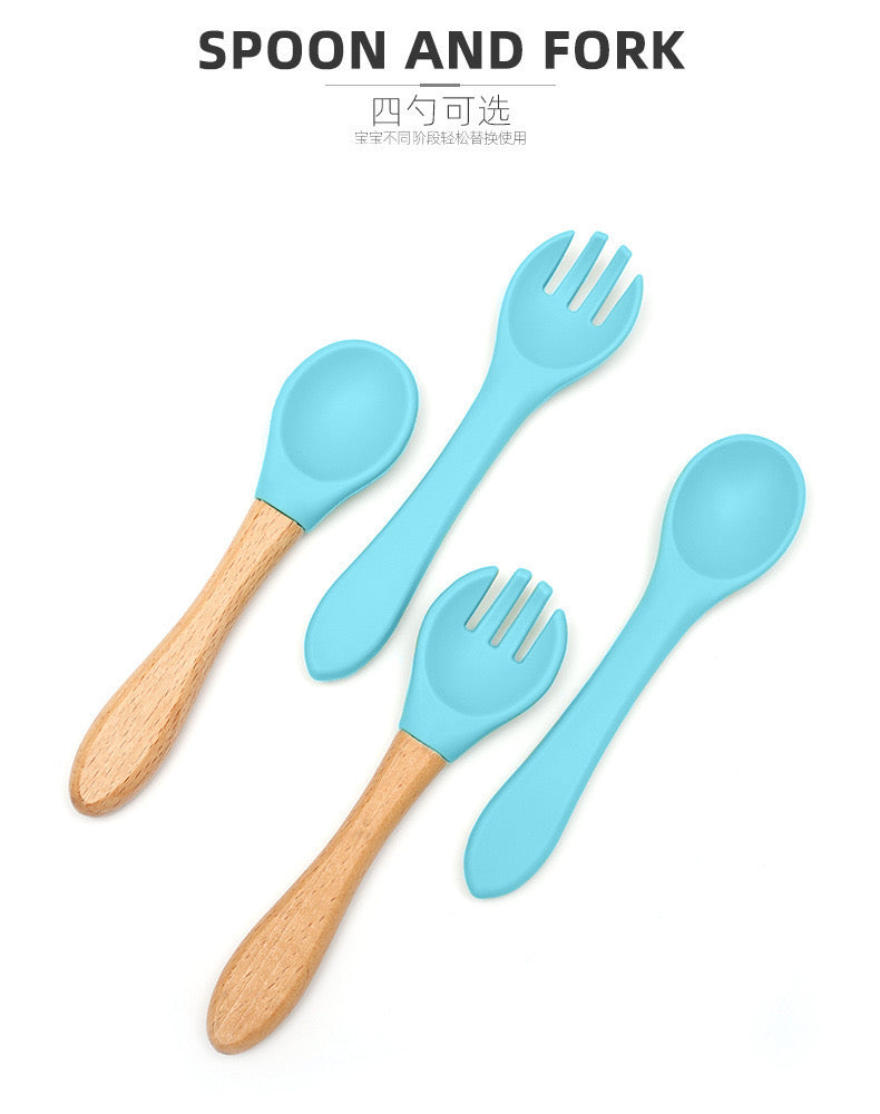 Silicone Baby Feeding Set BPA Free - 9 Pcs - Cutlery